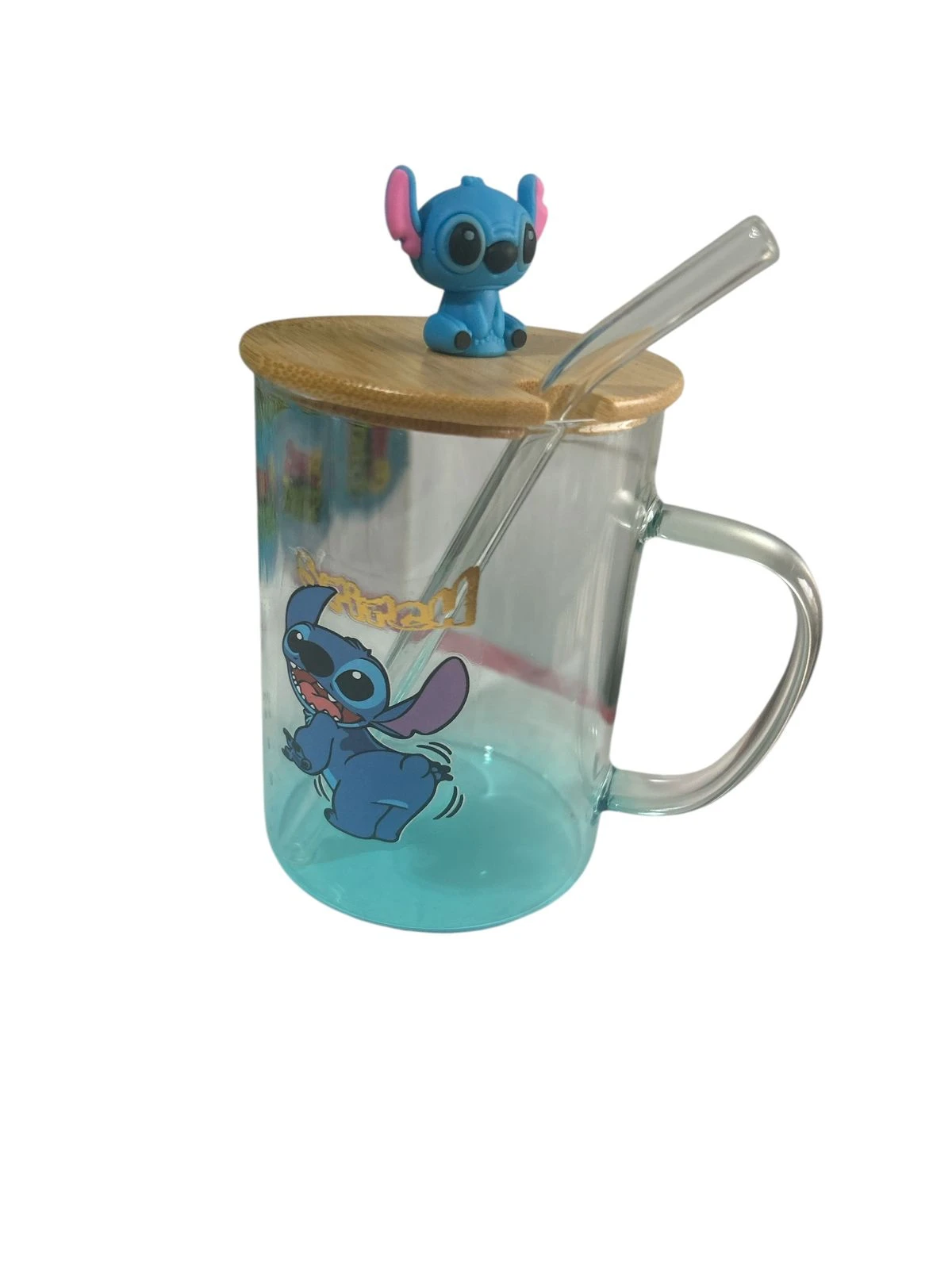 ماغ زجاج كرتوني مع غطا وشريمونة، عملي وكتير ظريف